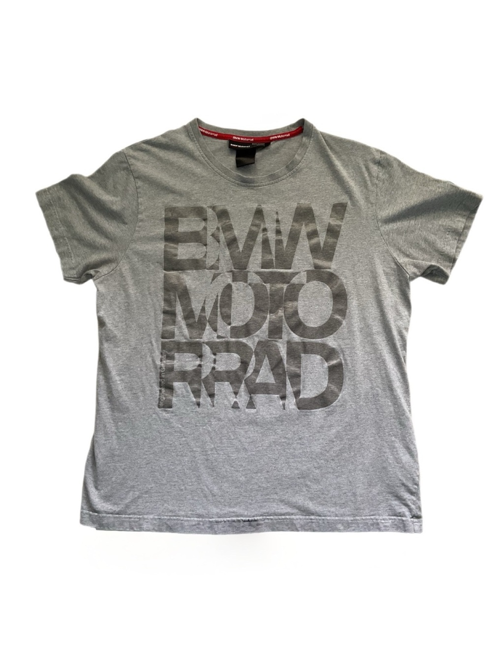 BMW Motorrad Men's Graphic T-Shirt Gray - Made in Portugal - 2013 Size XL